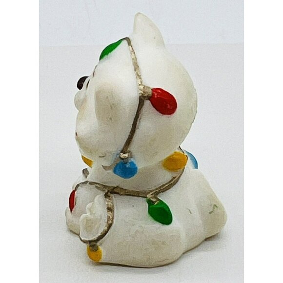 Christmas Merry Miniature Cat Tangled In Lights 1.25 Inch Figurine Hallmark - Picture 3 of 5